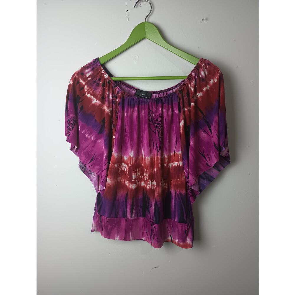 IZ‎ Byer Collection Y2K Women's Top Poncho Style Artsy Size Large Fairy Hippy